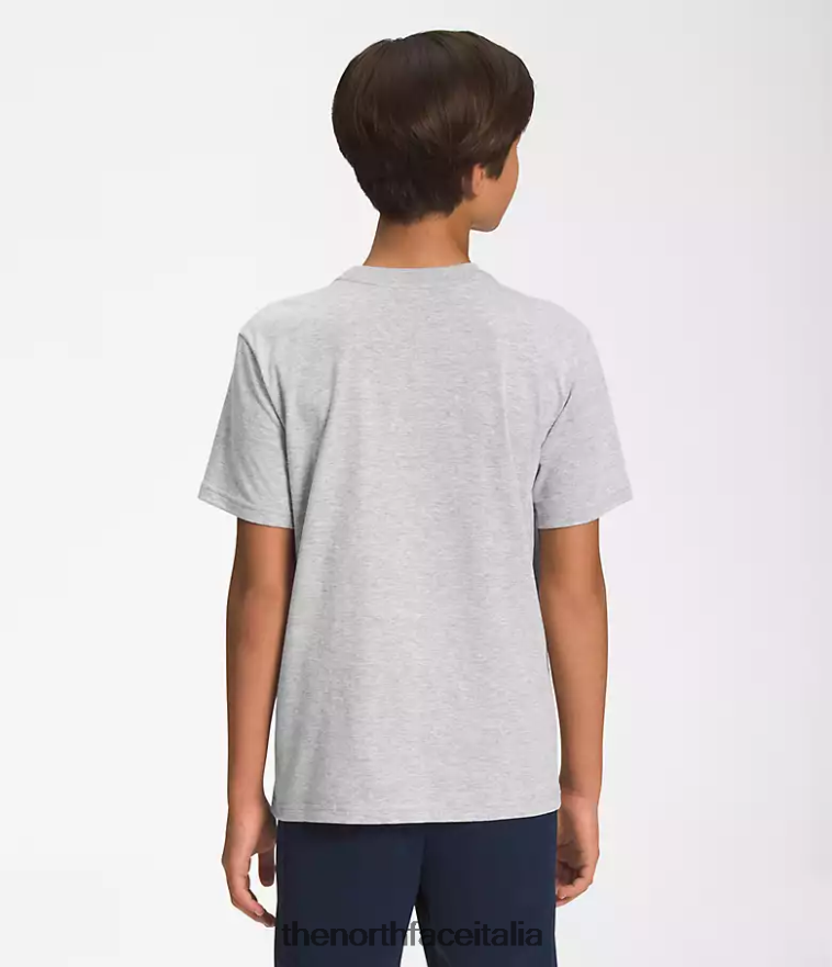 The North Face vestiario 460N8D1057 tnf grigio erica chiaro/giallo led bambini maglietta grafica a maniche corte