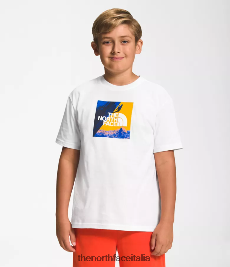 The North Face vestiario 460N8D1058 tnf bianco/vertice oro bambini maglietta grafica a maniche corte