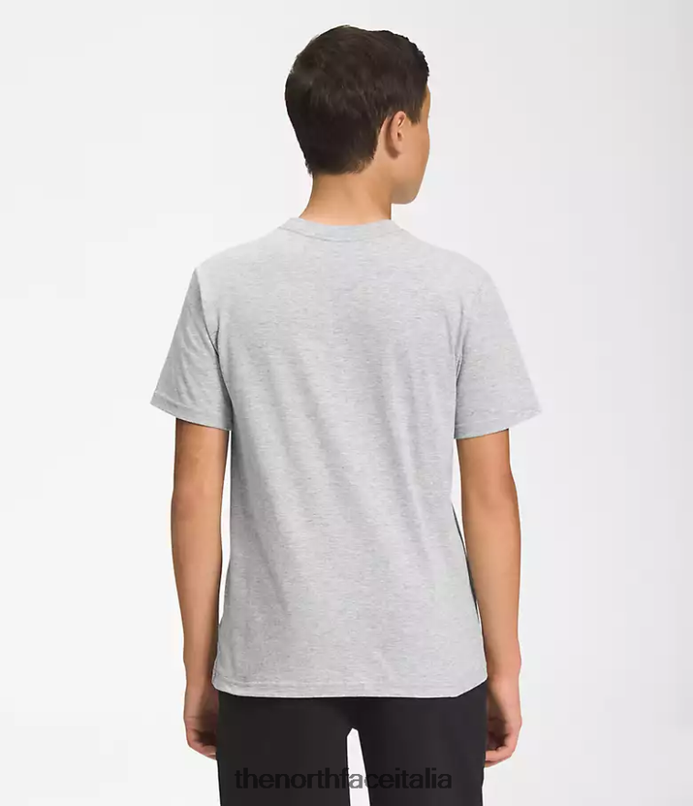 The North Face vestiario 460N8D1059 tnf grigio chiaro erica/blu super sonico bambini maglietta grafica a maniche corte