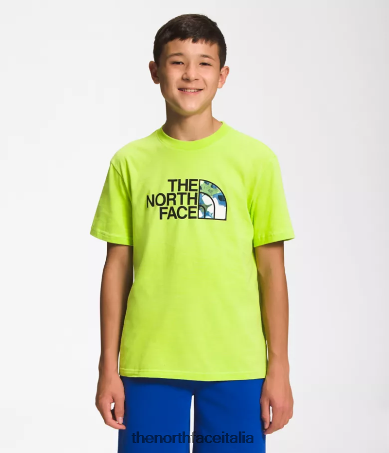 The North Face vestiario 460N8D1060 led giallo/tnf nero/summit navy bambini maglietta grafica a maniche corte