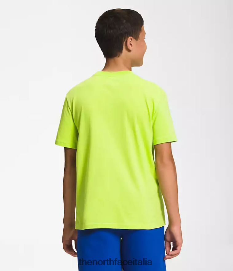 The North Face vestiario 460N8D1060 led giallo/tnf nero/summit navy bambini maglietta grafica a maniche corte