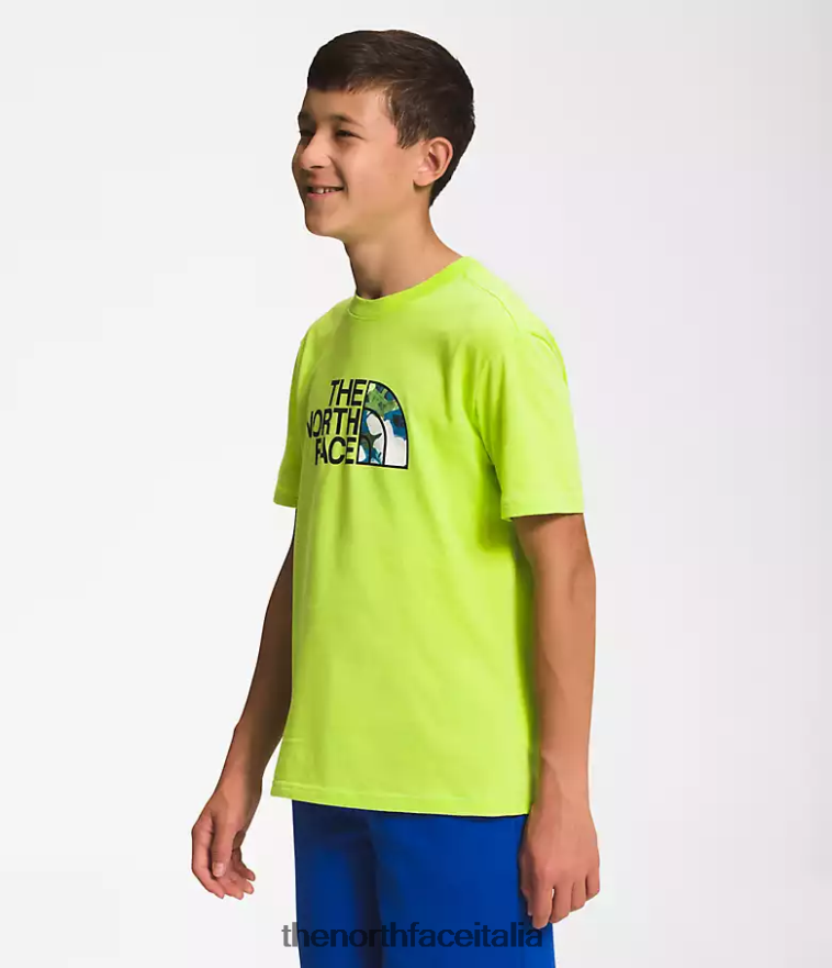The North Face vestiario 460N8D1060 led giallo/tnf nero/summit navy bambini maglietta grafica a maniche corte