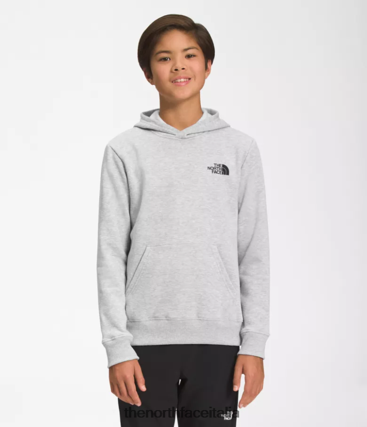 The North Face vestiario 460N8D1102 tnf grigio erica chiaro bambini Felpa con cappuccio in pile da campo