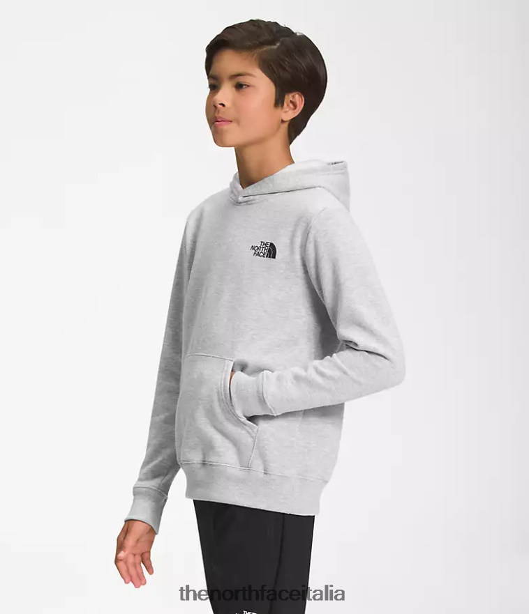 The North Face vestiario 460N8D1102 tnf grigio erica chiaro bambini Felpa con cappuccio in pile da campo