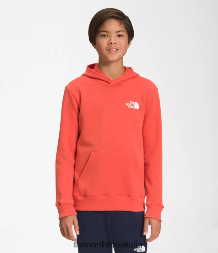 The North Face vestiario 460N8D1105 arancione retrò bambini Felpa con cappuccio in pile da campo