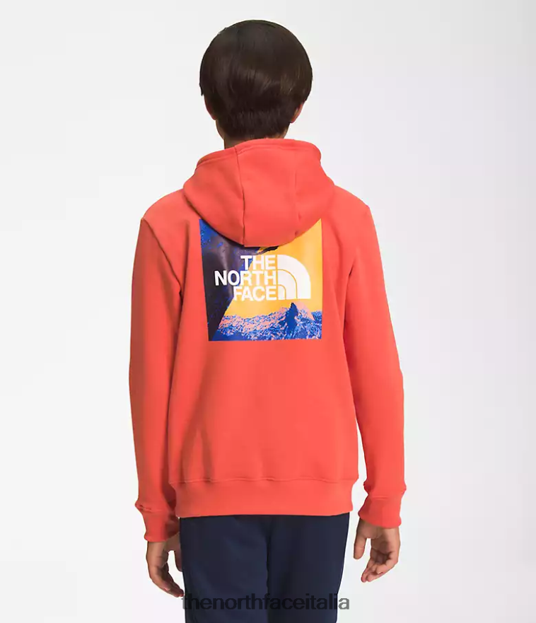 The North Face vestiario 460N8D1105 arancione retrò bambini Felpa con cappuccio in pile da campo