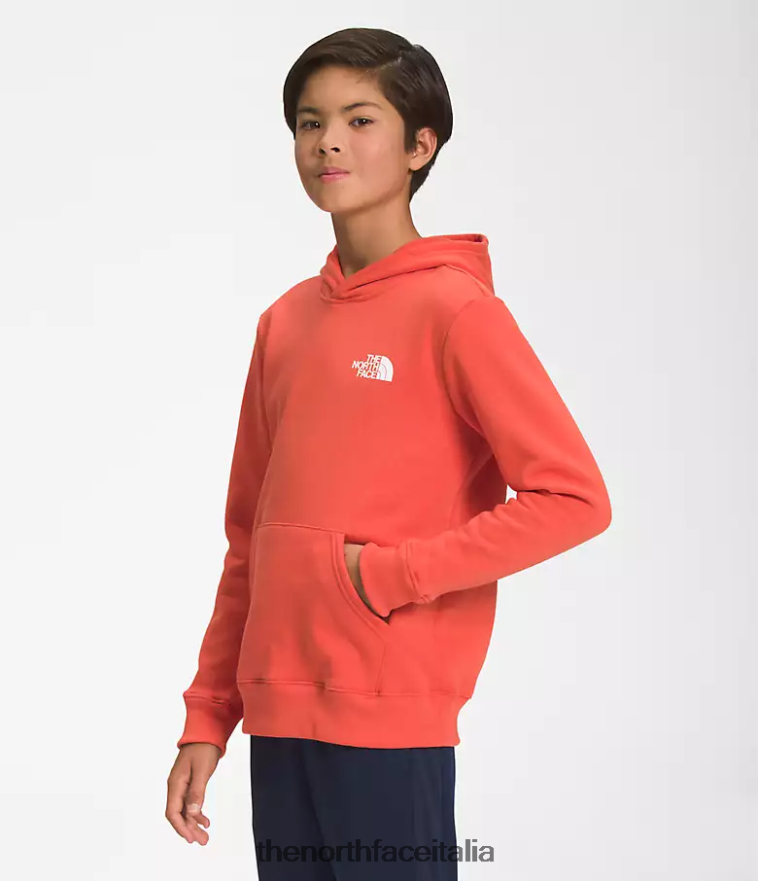 The North Face vestiario 460N8D1105 arancione retrò bambini Felpa con cappuccio in pile da campo