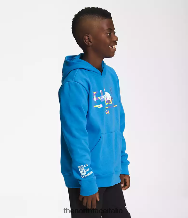 The North Face vestiario 460N8D1106 blu super sonico bambini Felpa con cappuccio in pile da campo