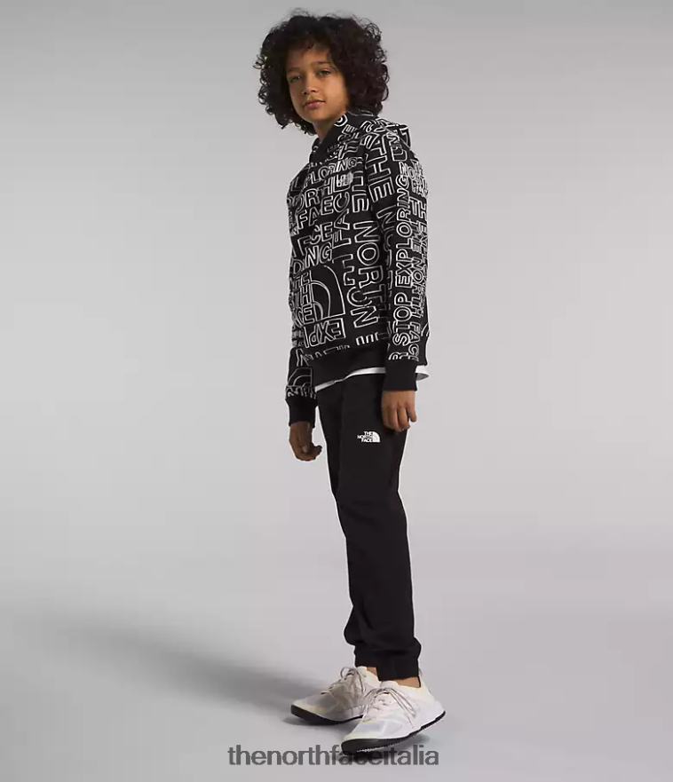 The North Face vestiario 460N8D1109 stampa del logo tnf nero con pennarello tnf bambini Felpa con cappuccio in pile da campo