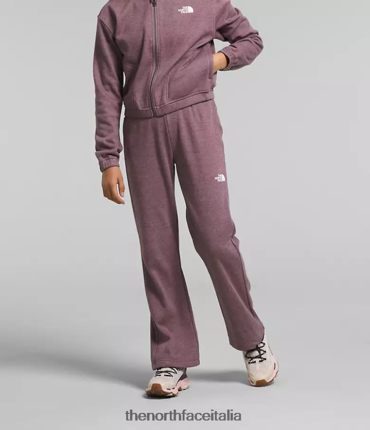 The North Face vestiario 460N8D267 erica grigio fulvo bambini comodi pantaloni in pile da sogno a gamba larga