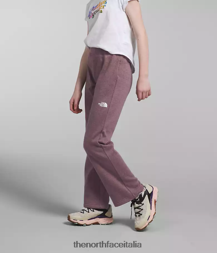 The North Face vestiario 460N8D267 erica grigio fulvo bambini comodi pantaloni in pile da sogno a gamba larga