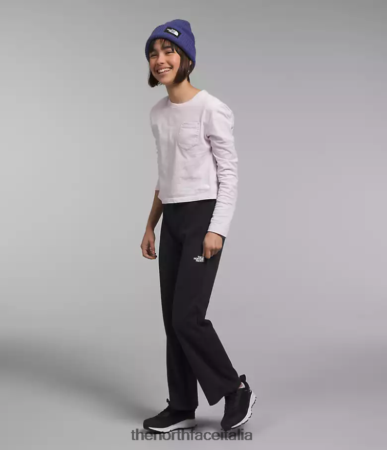 The North Face vestiario 460N8D268 tnf erica nera bambini comodi pantaloni in pile da sogno a gamba larga