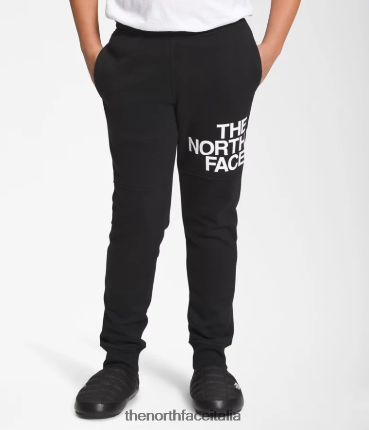 The North Face vestiario 460N8D393 grazie nero bambini pantaloni da jogging in pile da campo