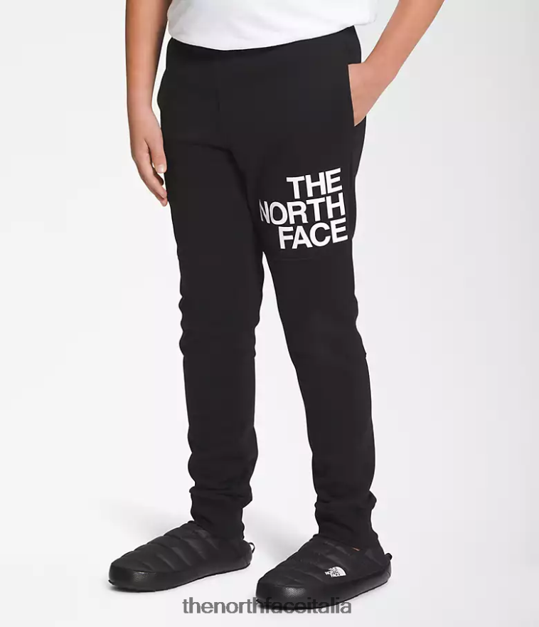 The North Face vestiario 460N8D393 grazie nero bambini pantaloni da jogging in pile da campo