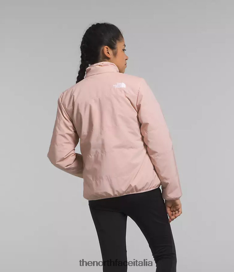 The North Face vestiario 460N8D1153 muschio rosa bambini giacca mossbud reversibile