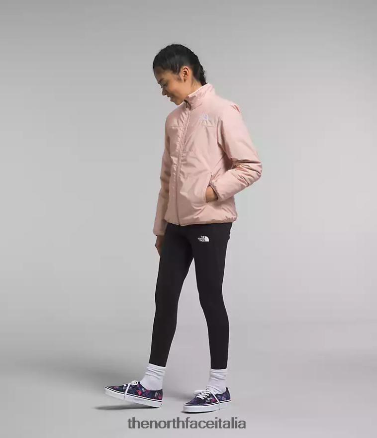 The North Face vestiario 460N8D1153 muschio rosa bambini giacca mossbud reversibile