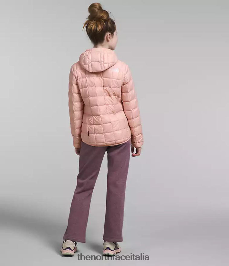 The North Face vestiario 460N8D180 muschio rosa bambini Giacca con cappuccio Thermoball