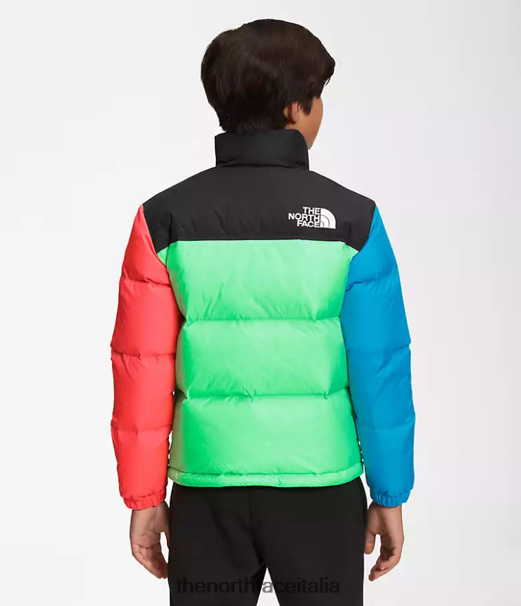 The North Face vestiario 460N8D340 verde clorofilla bambini Giacca nuptse retrò del 1996