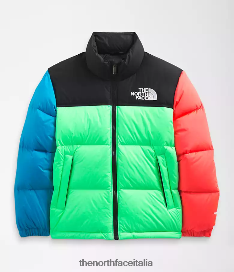 The North Face vestiario 460N8D340 verde clorofilla bambini Giacca nuptse retrò del 1996