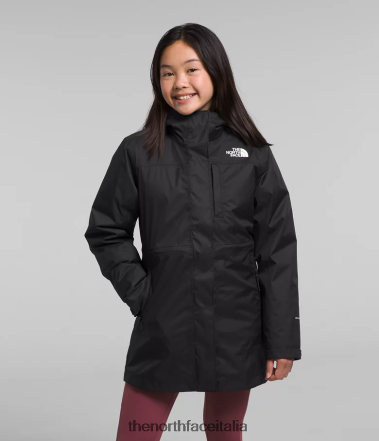 The North Face vestiario 460N8D578 grazie nero bambini triclima nord-basso