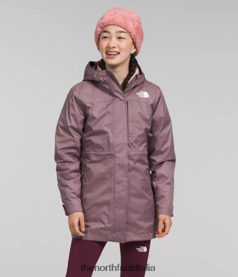 The North Face vestiario 460N8D579 grigio fulvo bambini triclima nord-basso