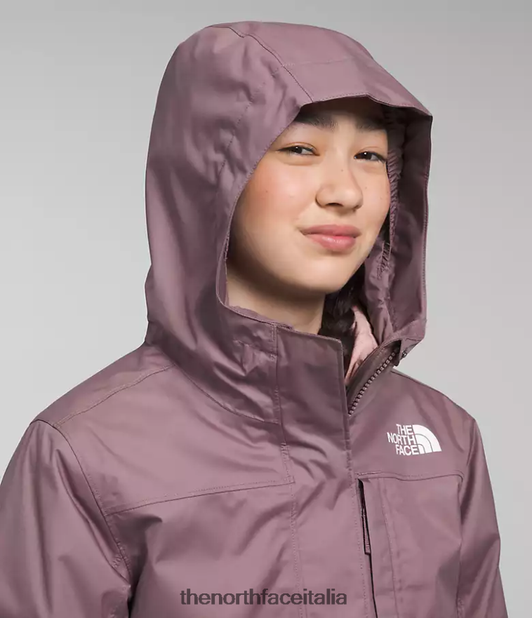 The North Face vestiario 460N8D579 grigio fulvo bambini triclima nord-basso