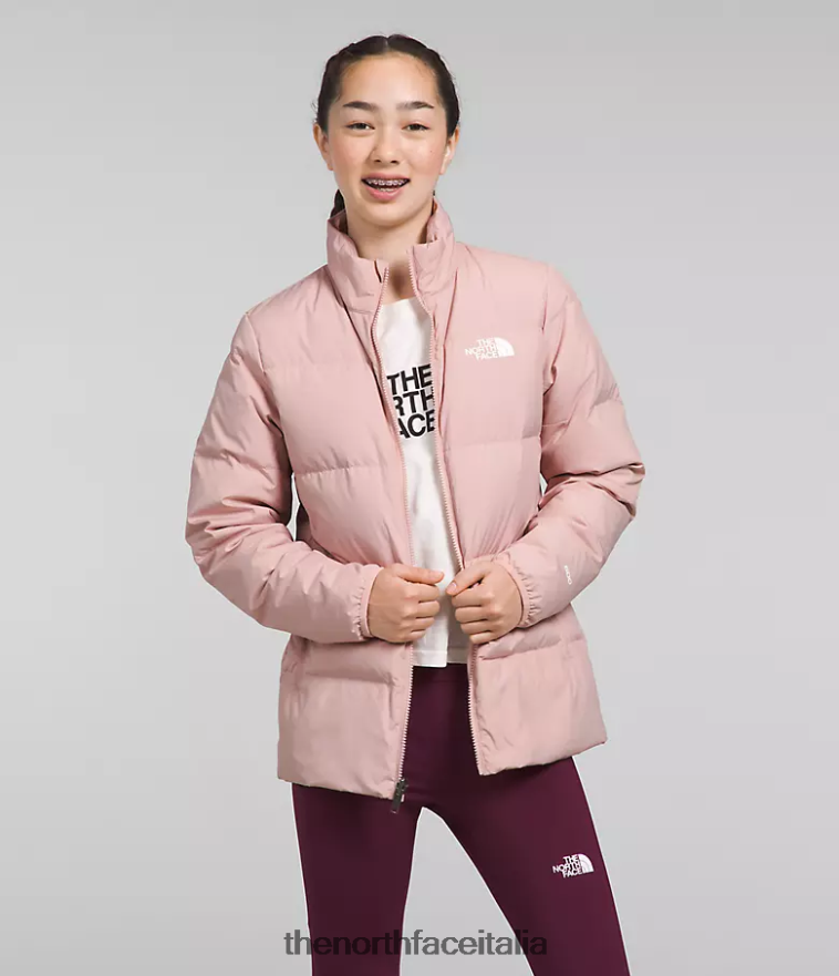 The North Face vestiario 460N8D579 grigio fulvo bambini triclima nord-basso