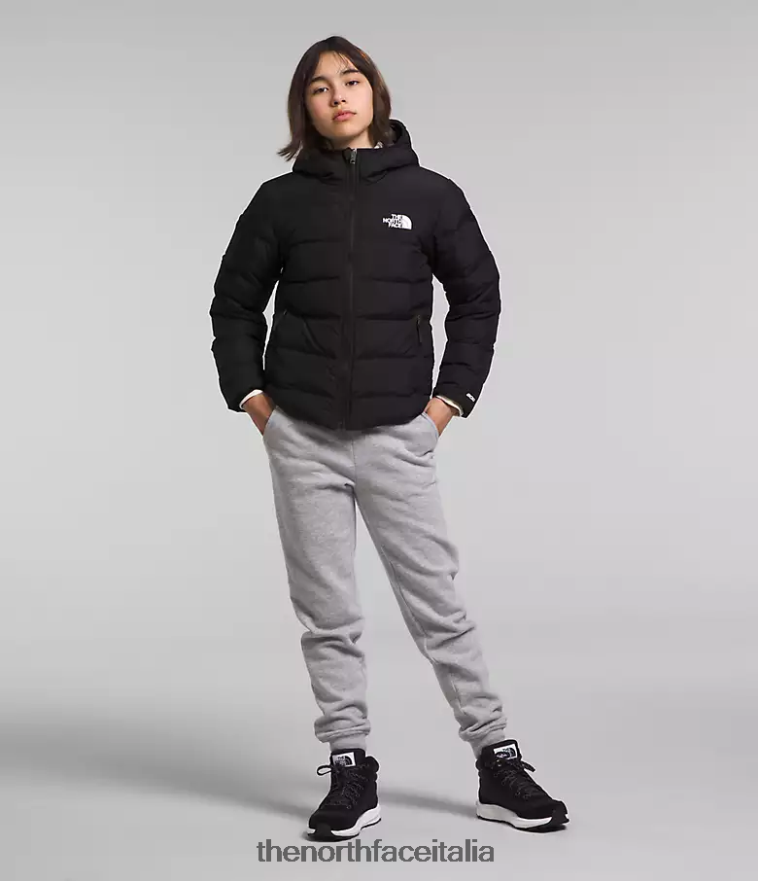 The North Face vestiario 460N8D627 grazie nero bambini Piumino North reversibile con cappuccio