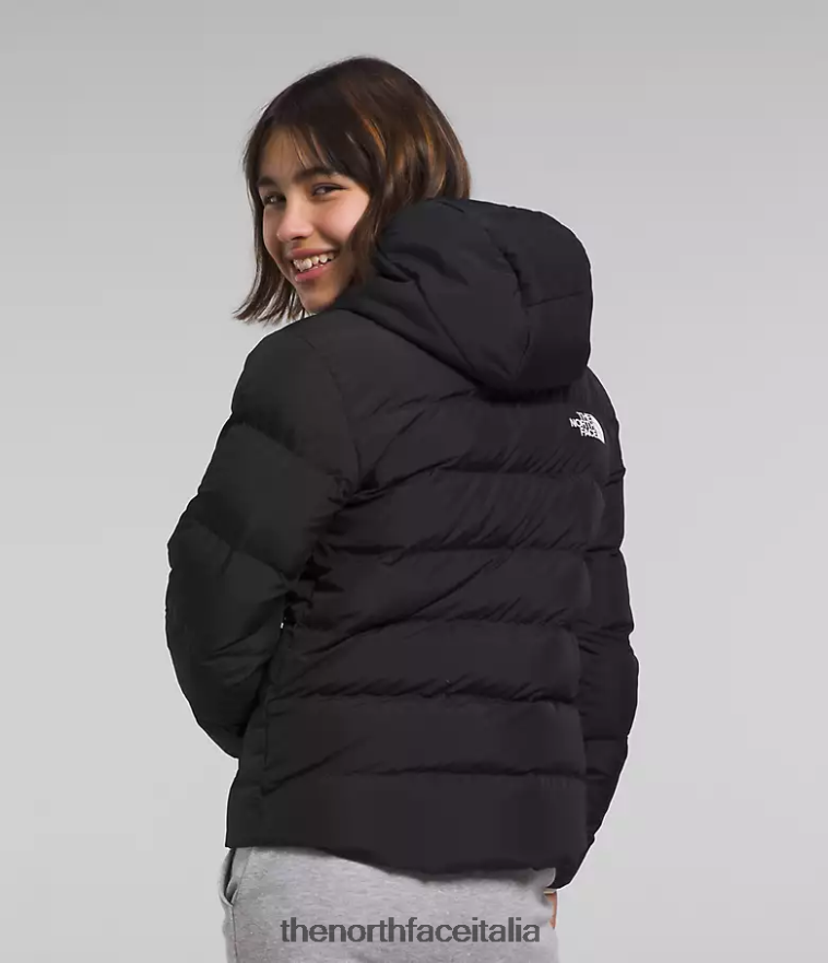 The North Face vestiario 460N8D627 grazie nero bambini Piumino North reversibile con cappuccio