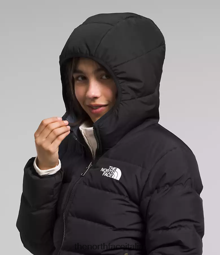 The North Face vestiario 460N8D627 grazie nero bambini Piumino North reversibile con cappuccio