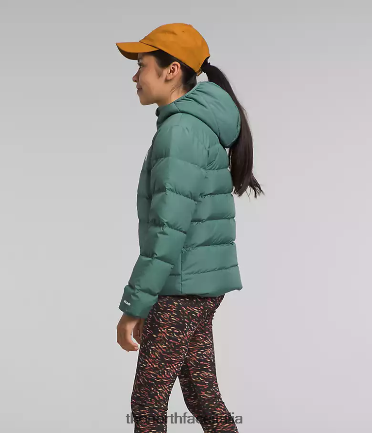 The North Face vestiario 460N8D628 salvia oscura bambini Piumino North reversibile con cappuccio