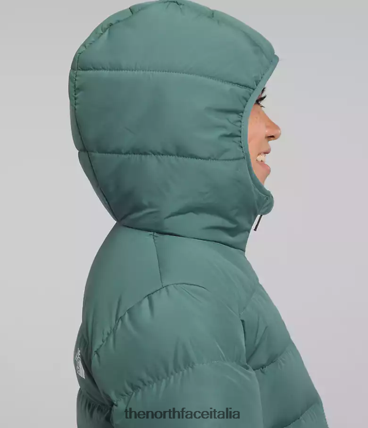 The North Face vestiario 460N8D628 salvia oscura bambini Piumino North reversibile con cappuccio