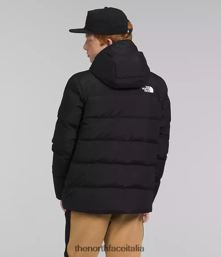 The North Face vestiario 460N8D689 grazie nero bambini Parka North Down foderato in pile