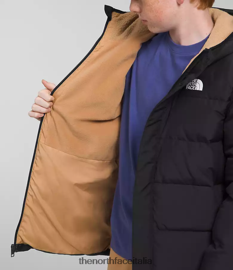 The North Face vestiario 460N8D689 grazie nero bambini Parka North Down foderato in pile