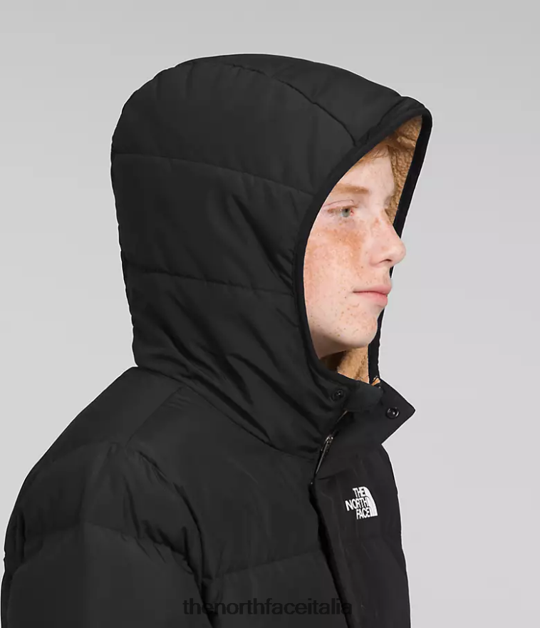 The North Face vestiario 460N8D689 grazie nero bambini Parka North Down foderato in pile