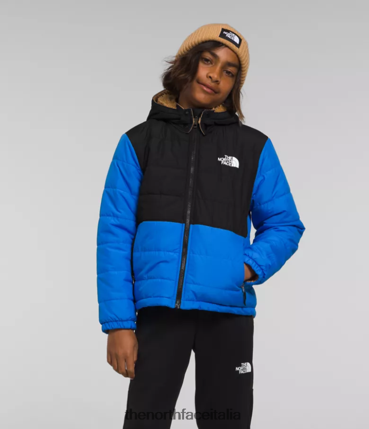 The North Face vestiario 460N8D79 blu ottico bambini giacca reversibile mt chimbo con zip intera