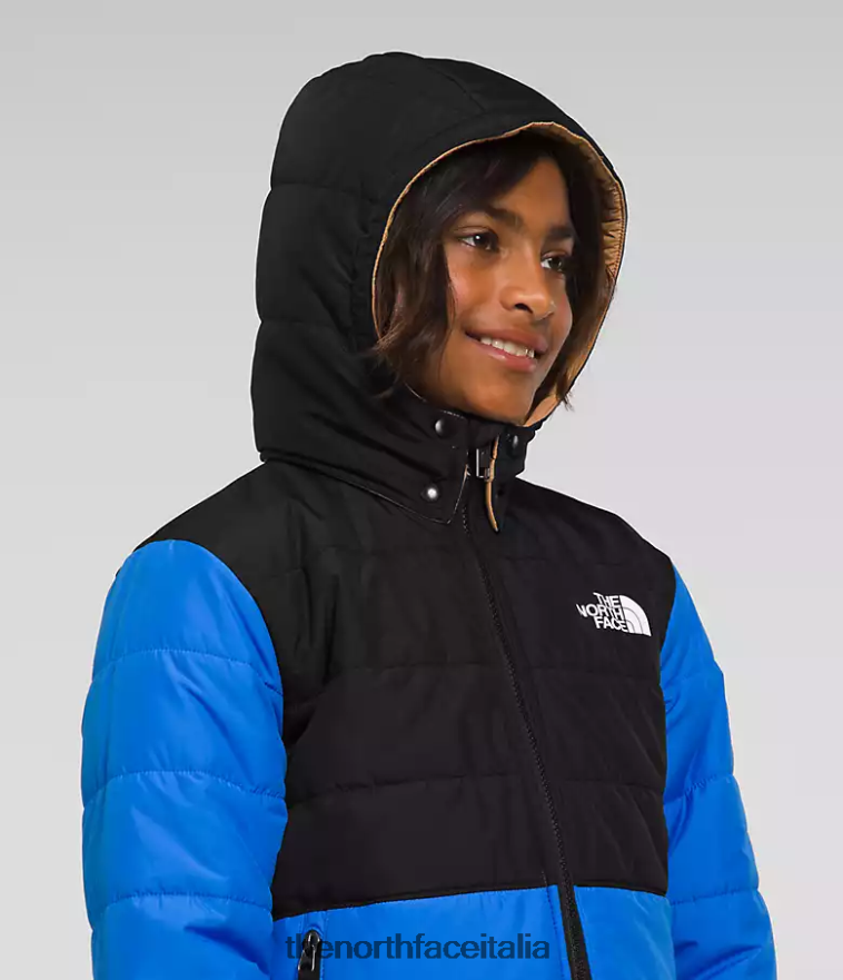 The North Face vestiario 460N8D79 blu ottico bambini giacca reversibile mt chimbo con zip intera