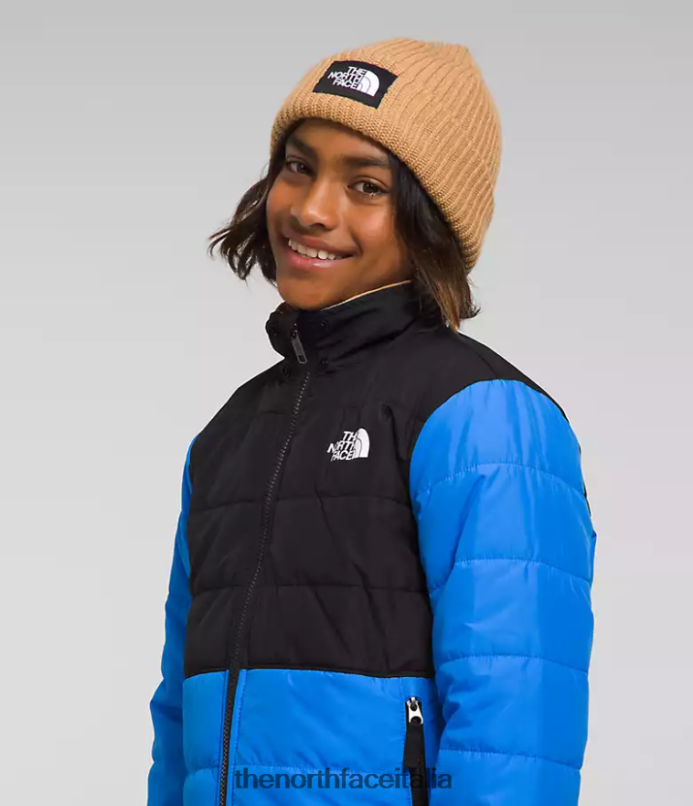 The North Face vestiario 460N8D79 blu ottico bambini giacca reversibile mt chimbo con zip intera