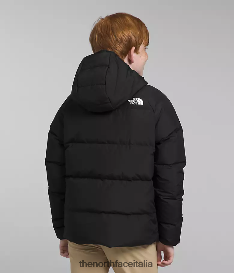 The North Face vestiario 460N8D818 grazie nero bambini Piumino North reversibile con cappuccio