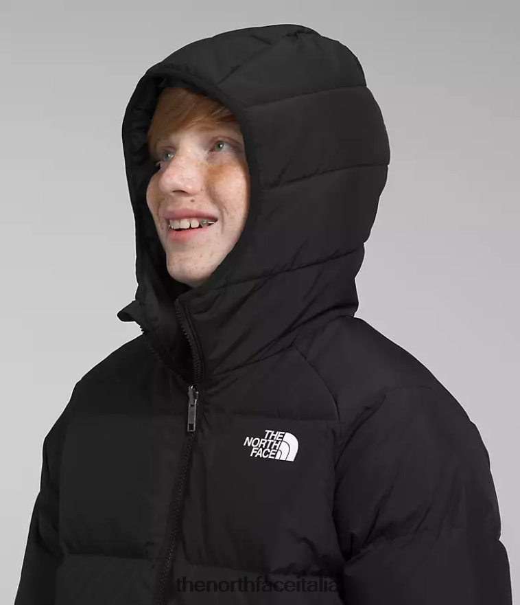 The North Face vestiario 460N8D818 grazie nero bambini Piumino North reversibile con cappuccio