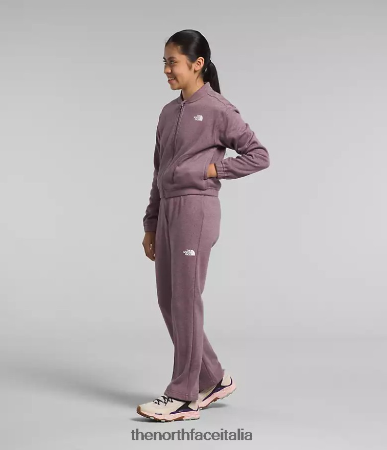 The North Face vestiario 460N8D986 erica grigio fulvo bambini accogliente giacca in pile da sogno con cerniera intera