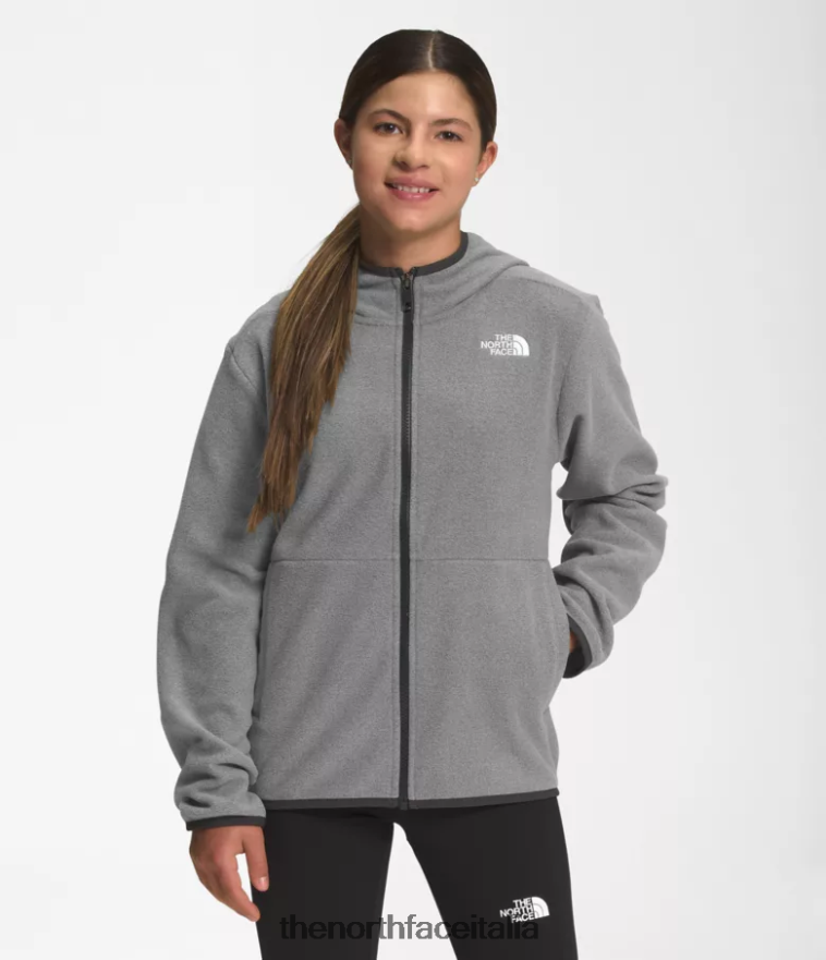 The North Face vestiario 460N8D519 tnf grigio erica medio bambini Giacca con cappuccio e zip intera Glacier