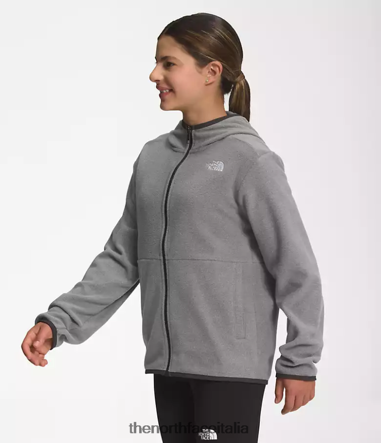 The North Face vestiario 460N8D519 tnf grigio erica medio bambini Giacca con cappuccio e zip intera Glacier