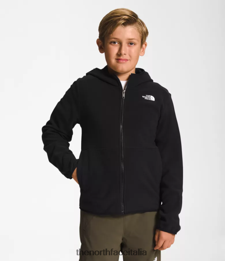 The North Face vestiario 460N8D520 grazie nero bambini Giacca con cappuccio e zip intera Glacier