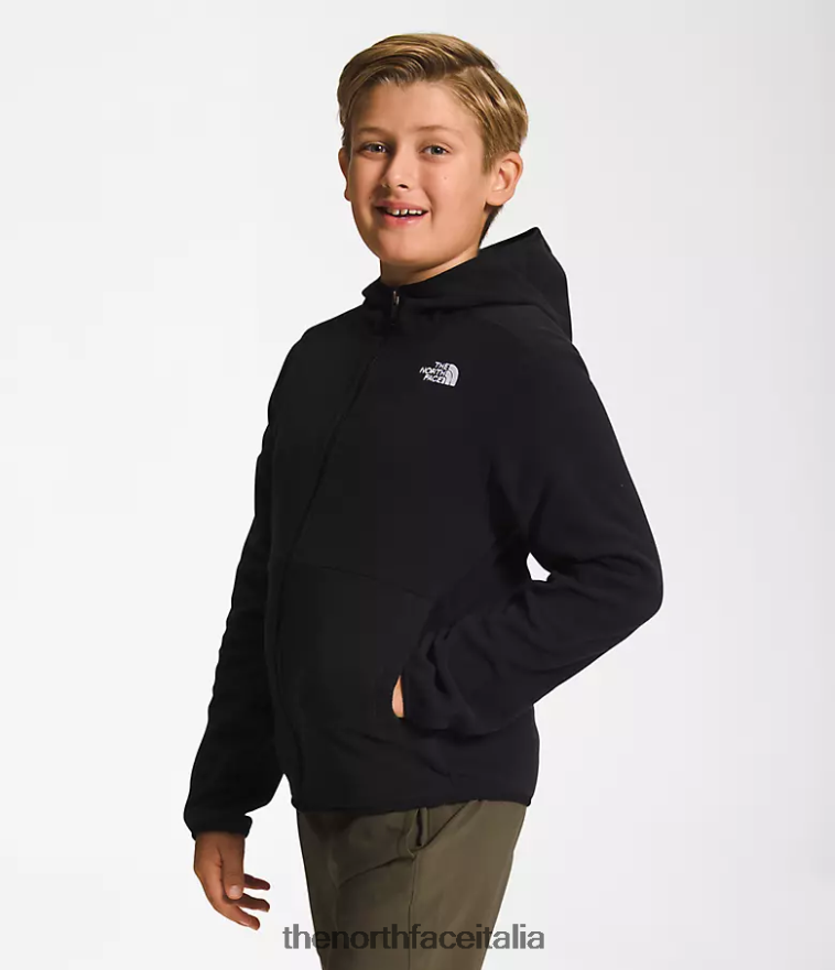 The North Face vestiario 460N8D520 grazie nero bambini Giacca con cappuccio e zip intera Glacier