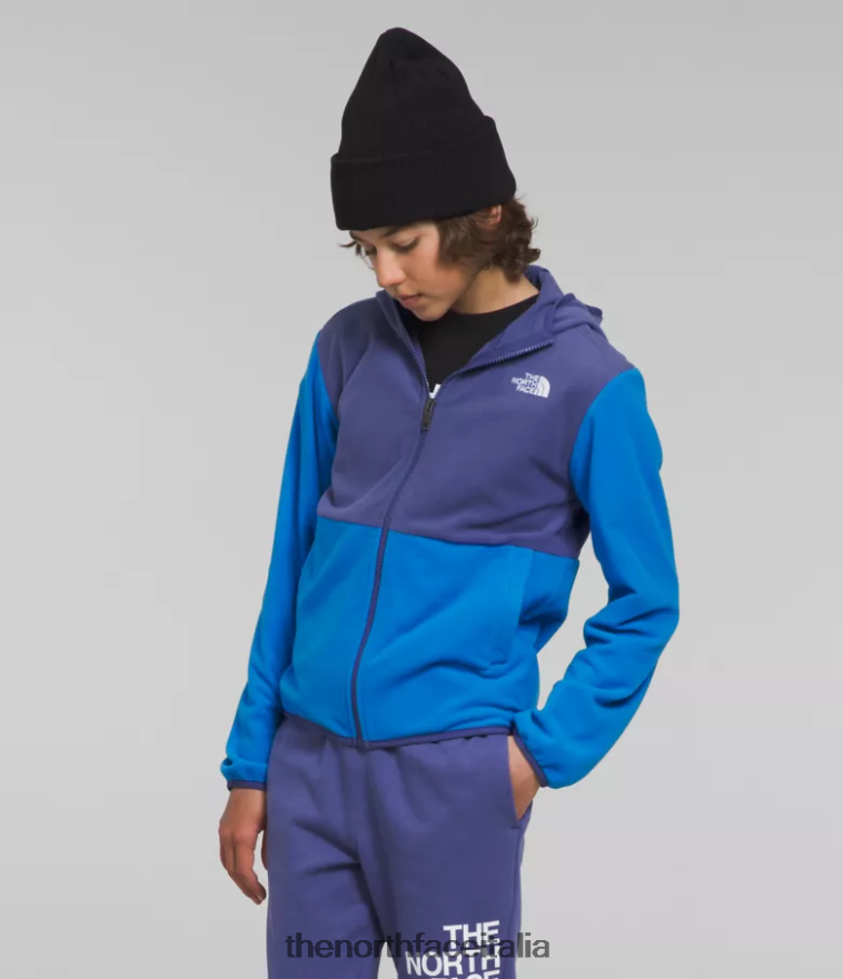 The North Face vestiario 460N8D521 blu ottico bambini Giacca con cappuccio e zip intera Glacier - Clicca l'immagine per chiudere