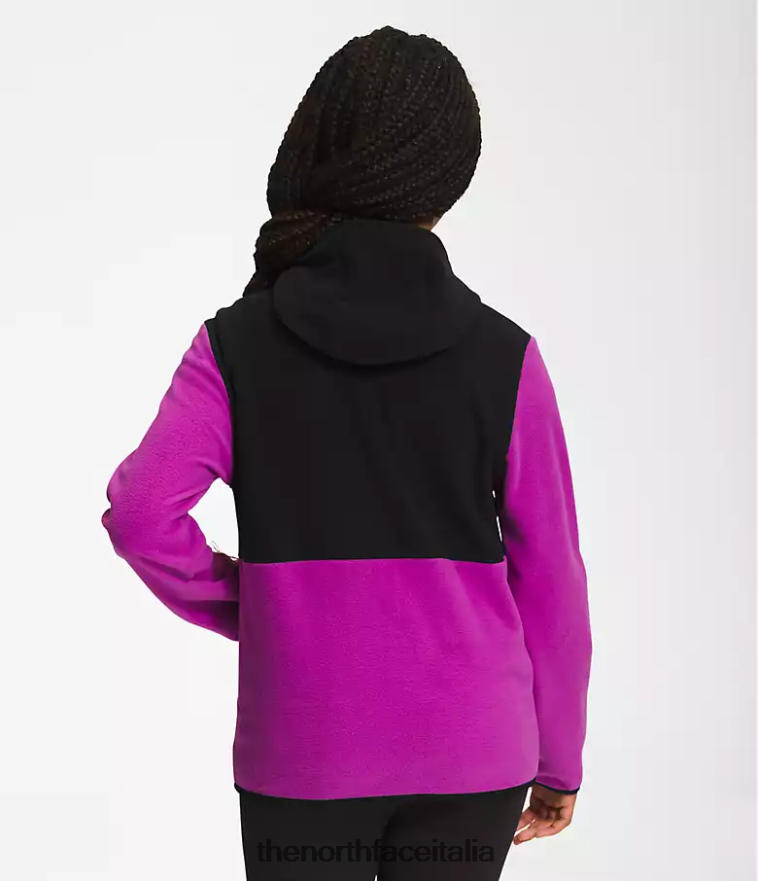 The North Face vestiario 460N8D524 fiore di cactus viola bambini Giacca con cappuccio e zip intera Glacier