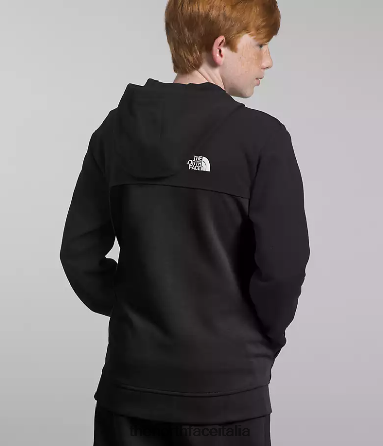 The North Face vestiario 460N8D525 grazie nero bambini Felpa con cappuccio e zip intera tnf tech