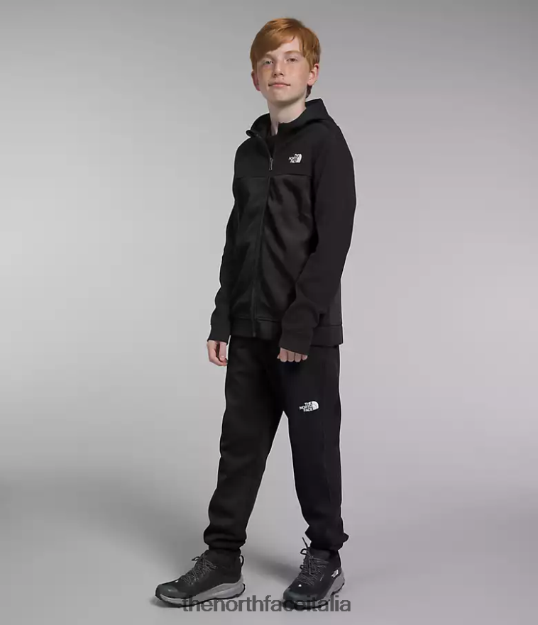 The North Face vestiario 460N8D525 grazie nero bambini Felpa con cappuccio e zip intera tnf tech