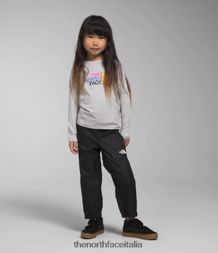 The North Face vestiario 460N8D271 grazie nero bambini pantaloni antipioggia antora